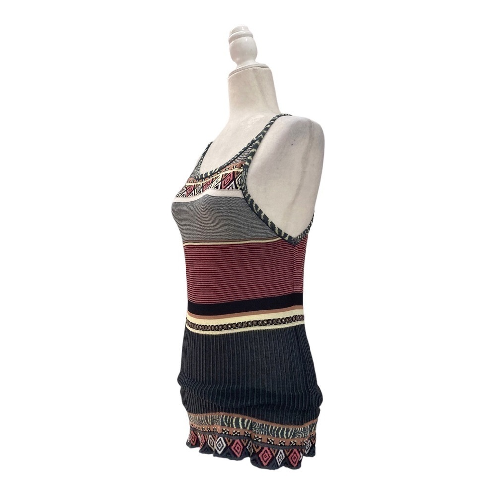 ALDO MARTINS Barcelona Striped Ribbed Longline Stretch tank Top Bamboo Blend - Picture 3 of 10